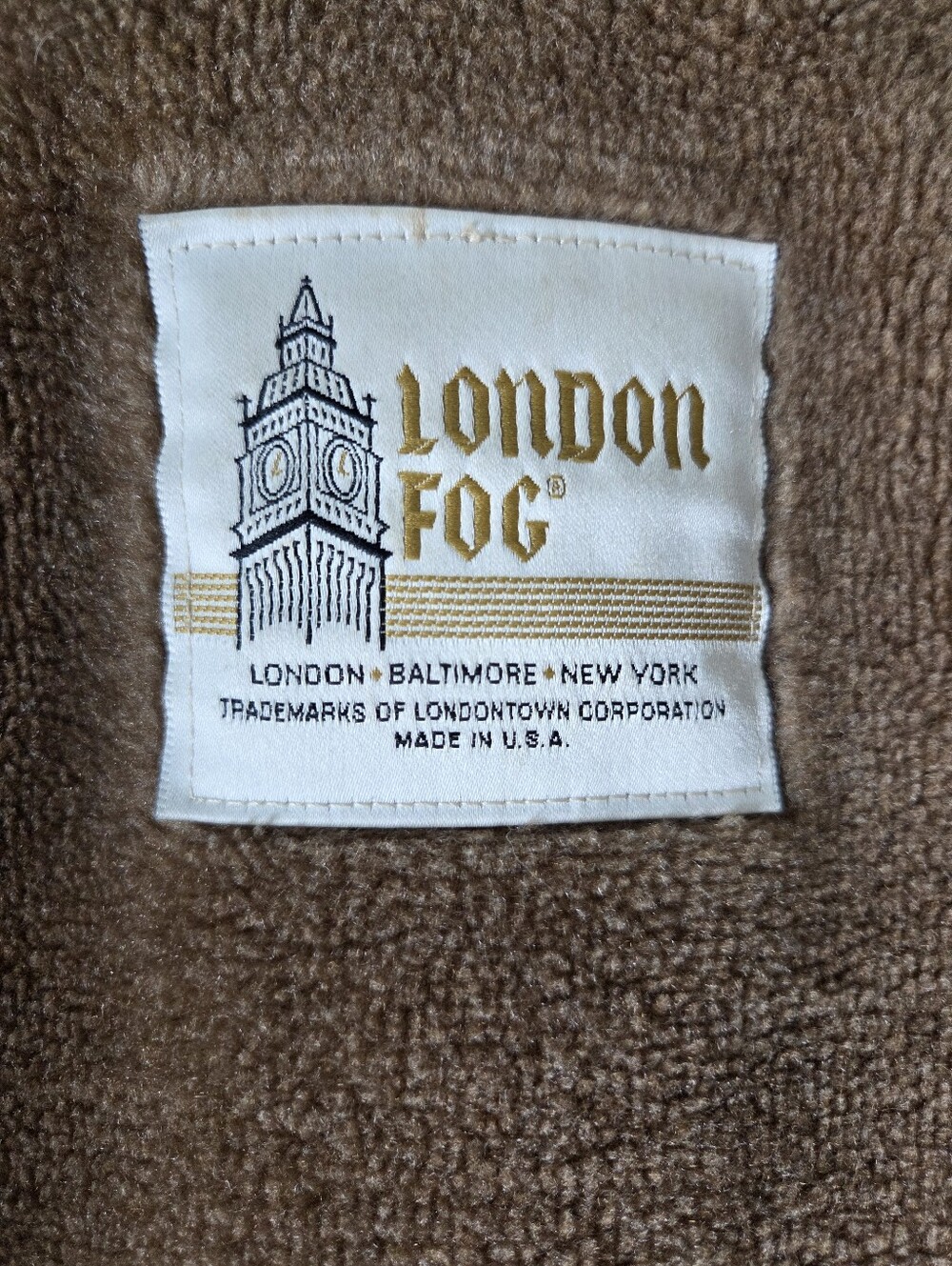 Vintage London Fog Tan Trench Coat Removable Fleece Liner Belted Womens Petite 8 - Picture 11 of 16